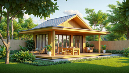 tiny house in nature modern cabin design minimalist countryside home eco-friendly tiny home off-grid house sustainable small house backyard retreat scenic rural home compact living space