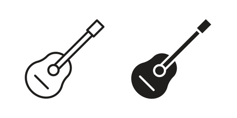 Ukulele icon vector collection. vector stock symbol illustrations
