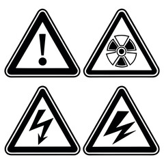 Hazard Warning Signs Safety Symbols