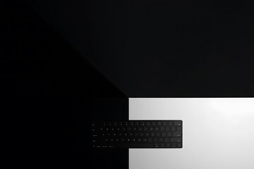 Minimalist keyboard on a contrast background