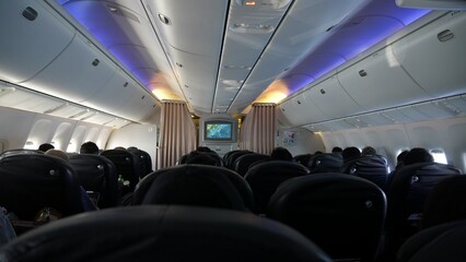 飛行機の機内