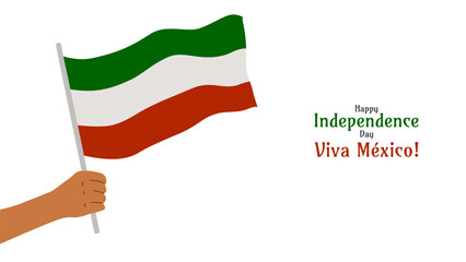 Mexican Independence Day Viva Mexico Fiesta 16th. Design template Poster card banner background. Vector illustration