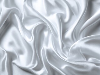Obraz premium Draped Silver-White Satin Fabric Texture