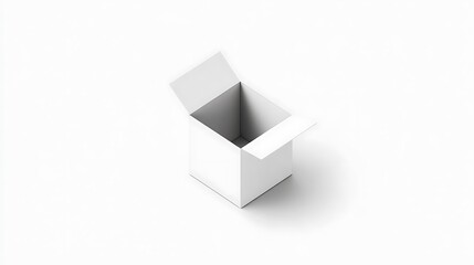 Empty white box open