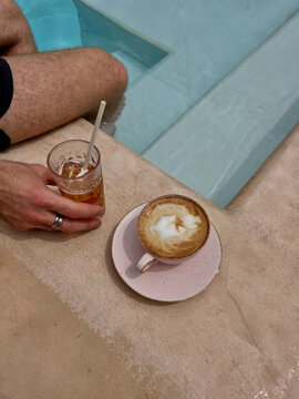 Poolside Coffee Break