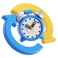 Sync time 3D illustration