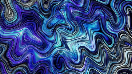 Fototapeta premium Abstract swirling paint patterns in blues and purples