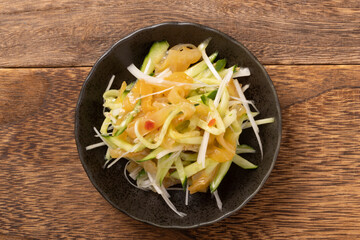 きゅうりとねぎの中華くらげ和え