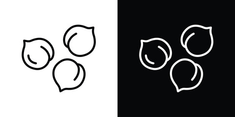 Chickpeas hummus icon symbol in thin line, outline and stroke style for apps © Extra