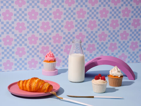 A visually appealing breakfast arrangement