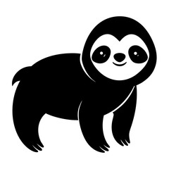 Sloth on white background
