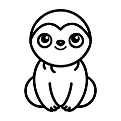 Obraz premium Sloth on white background