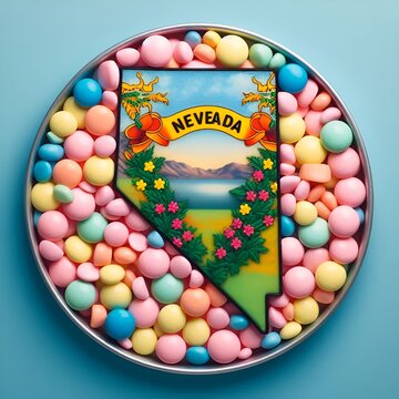Bubblegum Candy Portrait of the Civil War Battleborn Sagebrush Silver State of Snowy Nevada. All for our Country. Carson City. Las Vegas Gambling.. Clark. Valley. Hoover Dam. Home Means. Happens Stays