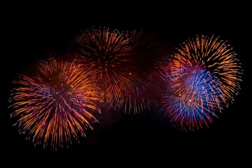 Colourful fireworks display as part of the the feast of Our Lady of the Lily in Mqabba