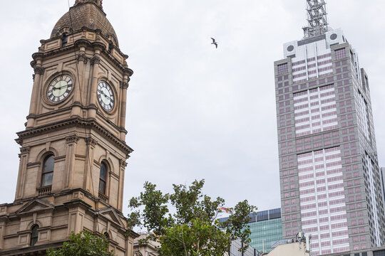 Contrasting Iconic Architecture Landmarks