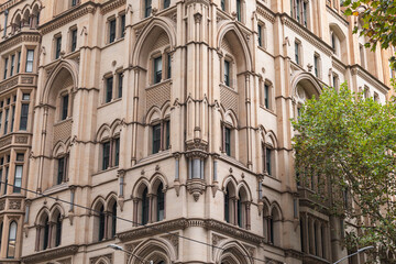 Imposing historic architecture with dramatic features in Melbourne