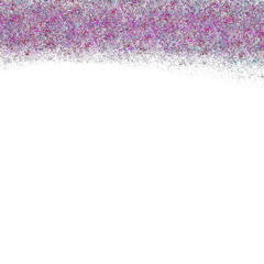 Colorful digital splatter effect fading into white