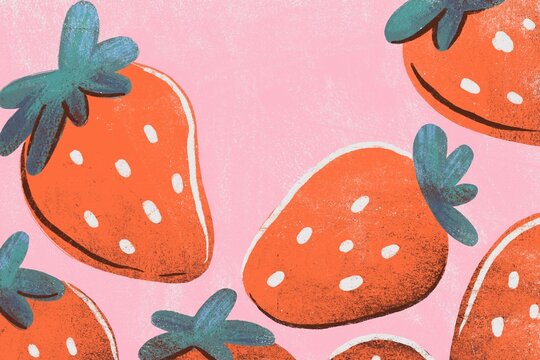 Strawberry background illustration
