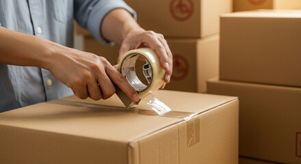 Packing Boxes with Tape Moving, Shipping, and Storage Solutions