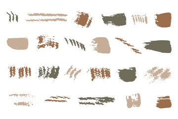 Assorted color brush strokes arranged in a grid pattern