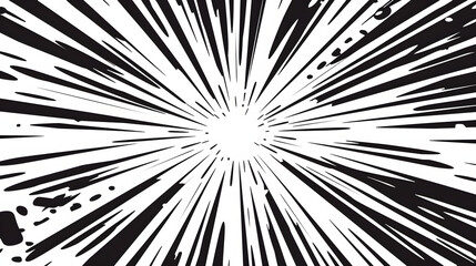 sticker cartoon flat vector comic shock lines