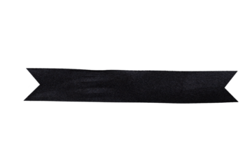 a piece of black ribbon on a transparent background png