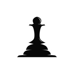 simple design chess logo chess game concept silhouette vintage retro template