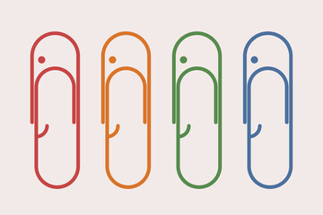 Paperclip people.