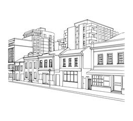 Line Art of Kloof Street, Cape Town