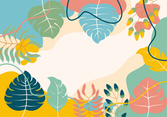 background with leaves and plants