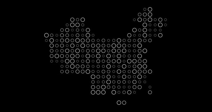 China Map Visualization With Breathing Dots