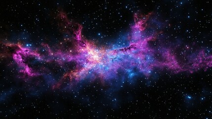 Fototapeta premium Colorful nebulae in a vast expanse of space.