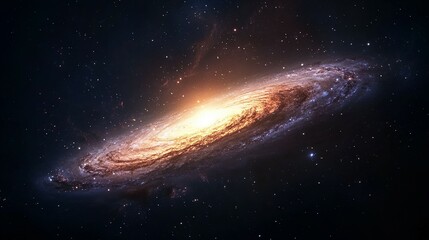 Fototapeta premium Spiral galaxy in deep space.