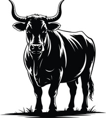 Title: Vector black silhouette of a animals on a white background.