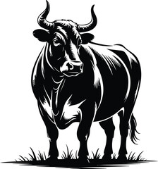 Title: Vector black silhouette of a animals on a white background.