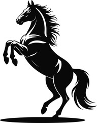 Title: Vector black silhouette of a animals on a white background.