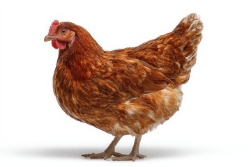 Fototapeta premium Brown Hen Farm Fresh Chicken