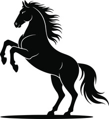 Title: Vector black silhouette of a animals on a white background.