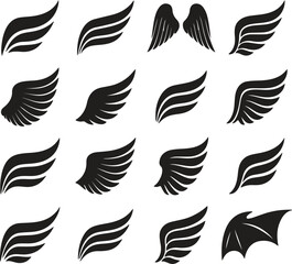 vector seamless pattern with wings