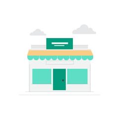 Modern minimalist store icon set for e commerce and retail applications