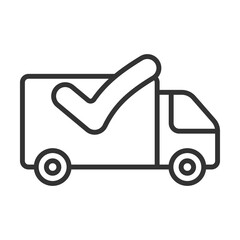Shipping Icon Outline Style. Vector Illustration Design