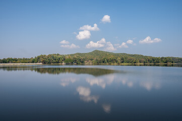 Beautiful landscape in Mae Puem National Park in Phayao province of Thailand. This national park is renowned for its breathtaking landscapes, which range from lush forests to tranquil lakes.
