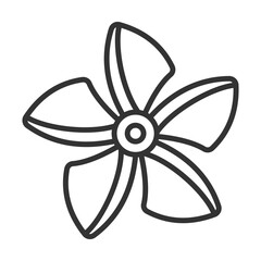 Propeller Icon Outline Style. Vector Illustration Design