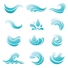 Different water logo collection
