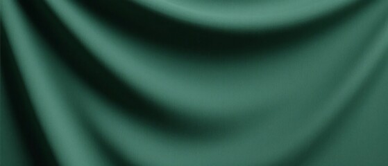 Smooth, draped green fabric with soft folds and shadows