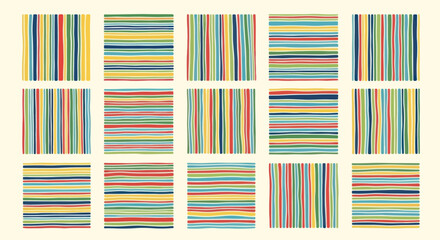 Colorful Abstract Pattern with Vertical and Horizontal Stripes in Geometric
