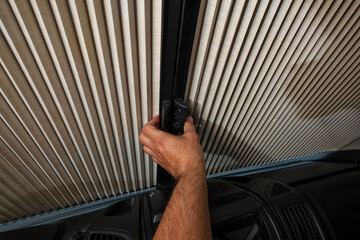 About to Open the Camper Curtain

