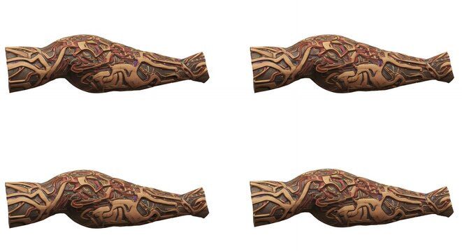 Four tattoo arm designs isolated on white - Powered by Adobe