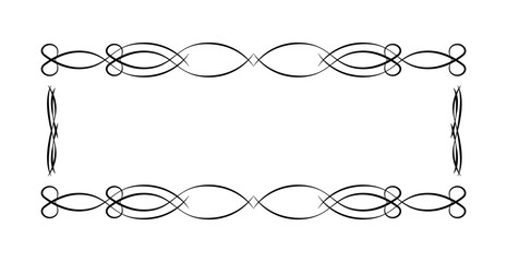 Blank template for text, isolated text box, vector ornaments - illustration