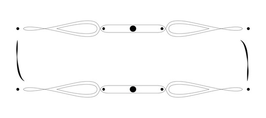 Blank template for text, isolated text box, vector ornaments - illustration © Kristina Zhuravleva